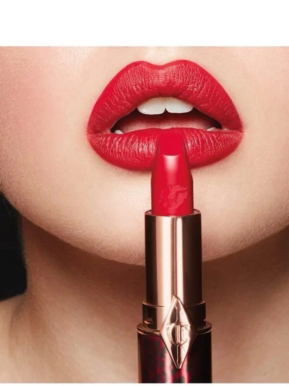 NIB Charlotte Tilbury Hot Lips 2 Lipstick Matte Revolution PATSY RED, SEALED NEW